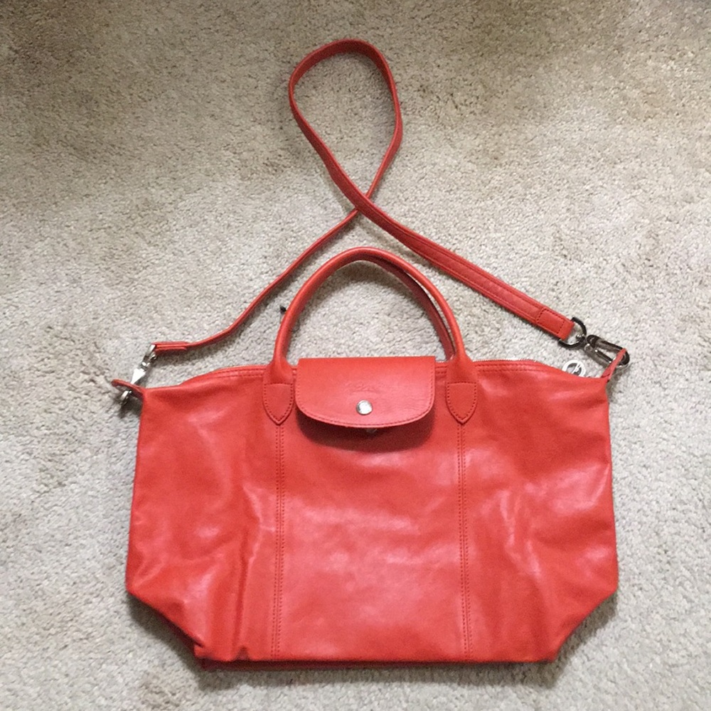 COPY - Longchamp red leather bag